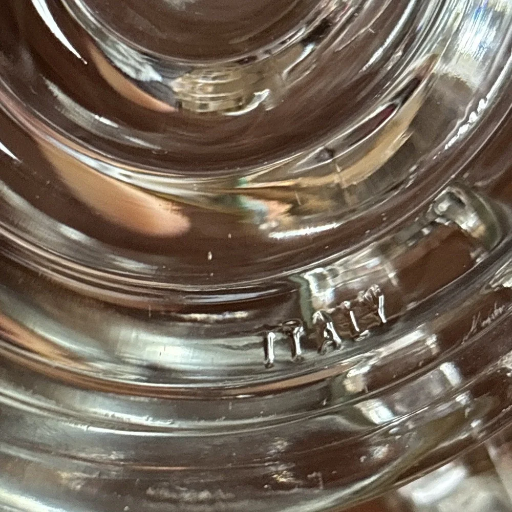 Beer Stein/Mugs Heavy Base Ringed Bottom Made in Italy - Set of 2